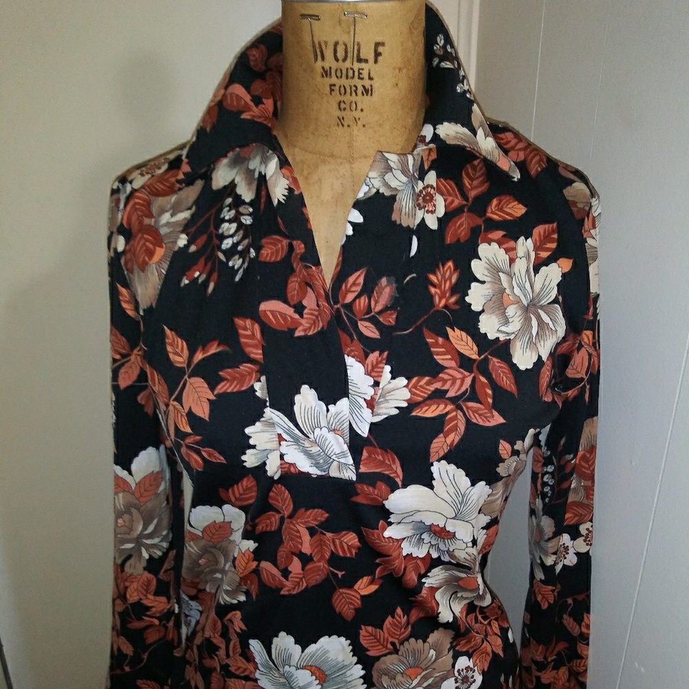 Vintage 1970's polyester Top